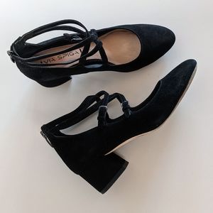 Via Spiga suede block heel strappy maryjane